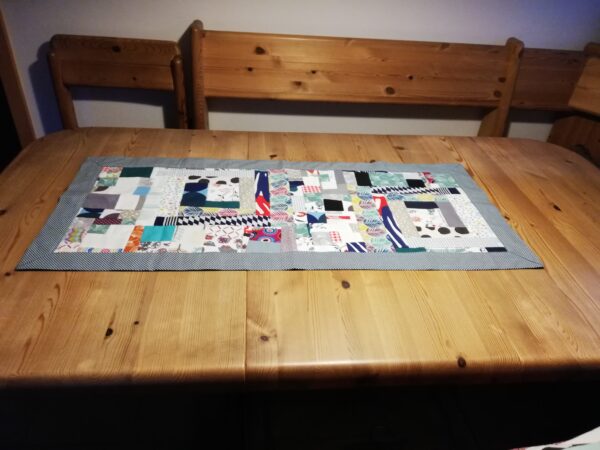 Tischdecke,Tischläufer, Patchworkdecke, Baumwolle, Patchwork, crazy Patchwork – Bild 8
