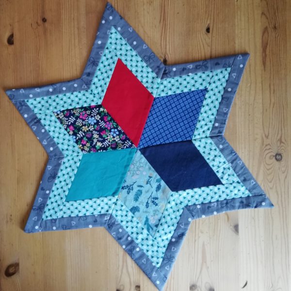 Tischdecke Stern, Patchwork – Bild 3