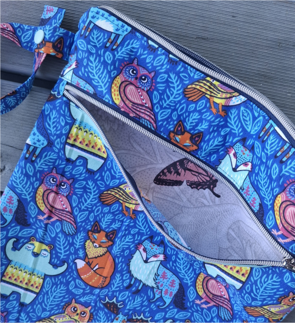 Wetbag, Nasstasche mit 2 Fächern - large,  Windeltasche, Inkontinenz Vorlage, Kulturbeutel, Kosmetiktasche,Bag – Bild 12