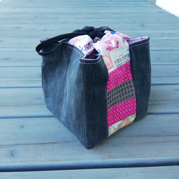 Projekttasche, Beuteltasche,Bucket Bag, Projektbeutel , RiceBag, Komebukuro, japanischer Reisbeutel – Bild 2