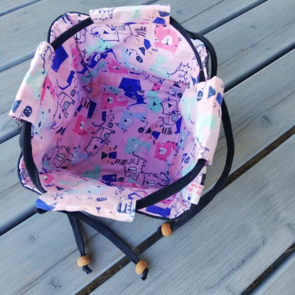 Projekttasche, Beuteltasche,Bucket Bag, Projektbeutel , RiceBag, Komebukuro, japanischer Reisbeutel – Bild 3