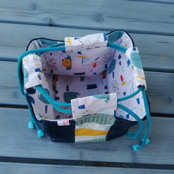 Projekttasche, Beuteltasche,Bucket Bag, Projektbeutel , RiceBag, Komebukuro, japanischer Reisbeutel – Bild 6