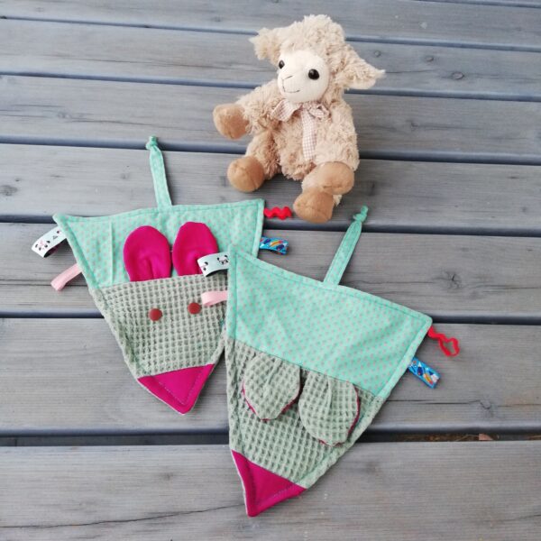 Schnuffelmaus, Schmusetier, Schnuffeltuch, Kinder,  Babies, Schmusetuch, – Bild 2