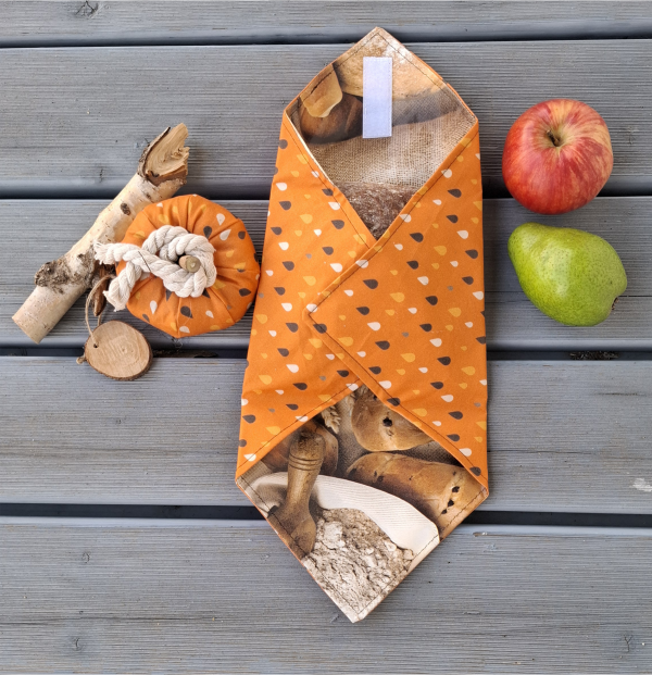Sandwich Wrap, Brotzeithülle, Hülle für Pausenbrot,Sandwichbeutel,  Pausenbrottasche – Bild 2