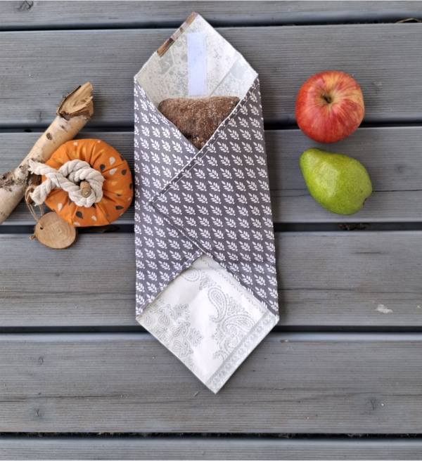 Sandwich Wrap, Brotzeithülle, Hülle für Pausenbrot,Sandwichbeutel,  Pausenbrottasche – Bild 9