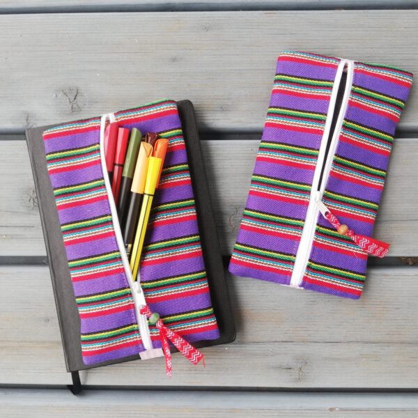 Stiftemäppchen mit Gummiband, Federmäppchen, Federtasche, Stiftetasche, Schulmäppchen, Schlampermäppchen, Geschenk, – Bild 8
