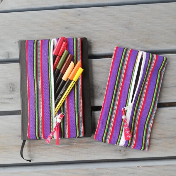 Stiftemäppchen mit Gummiband, Federmäppchen, Federtasche, Stiftetasche, Schulmäppchen, Schlampermäppchen, Geschenk, – Bild 9