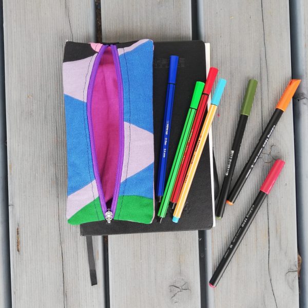 Stiftemäppchen mit Gummiband, Federmäppchen, Federtasche, Stiftetasche, Schulmäppchen, Schlampermäppchen, Geschenk, – Bild 7