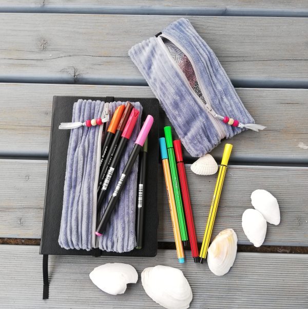 Stiftemäppchen mit Gummiband, Federmäppchen, Federtasche, Stiftetasche, Schulmäppchen, Schlampermäppchen, Geschenk, – Bild 4
