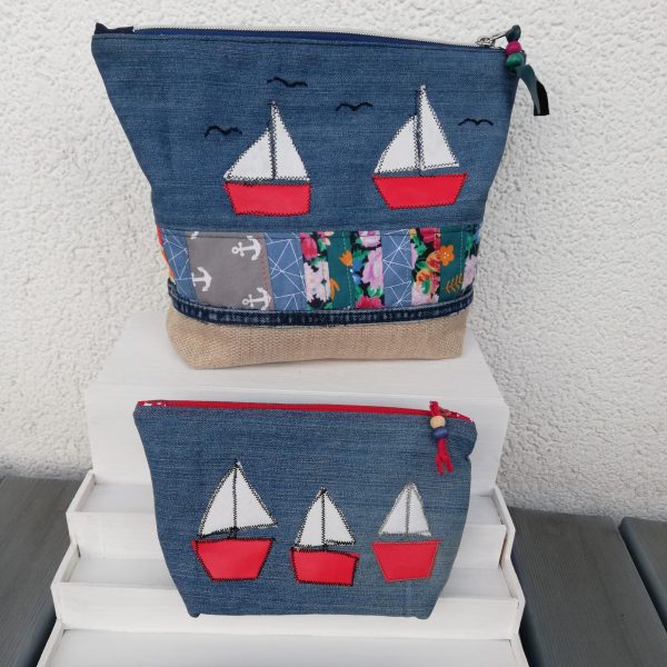 Krimskramstasche, Kulturbeutel , Kosmetiktasche, Kulturtasche, Waschtasche, Kosmetiktäschchen, – Bild 14