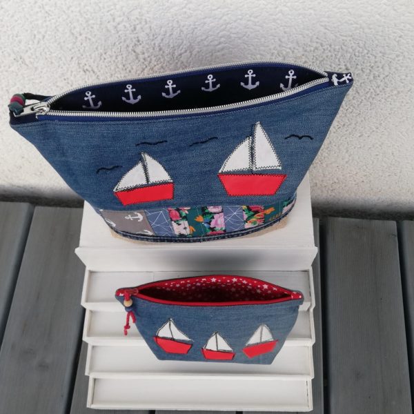 Krimskramstasche, Kulturbeutel , Kosmetiktasche, Kulturtasche, Waschtasche, Kosmetiktäschchen, – Bild 15
