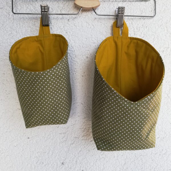 Utensilo, Hängeutensilo, Stoffkorb, Dekoration, Aufbewahrung, Hängeaufbewahrung, Hängekörbchen – Bild 5