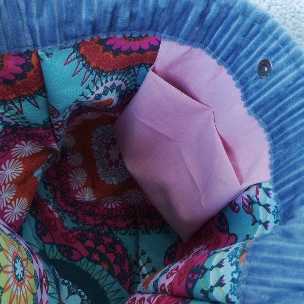 Cordtasche, Shopper aus Breitcord, Umhängetasche, Innentasche, Außentasche, Magnetverschluß – Bild 10